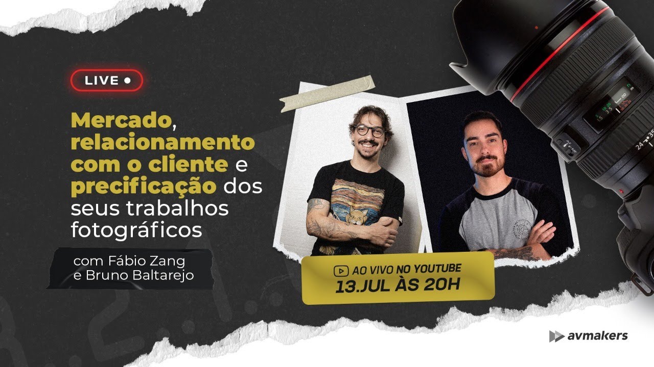 LIVE #9 Fotografia: Mercado, Relacionamento com o Cliente e Precificação dos seus Trabalhos