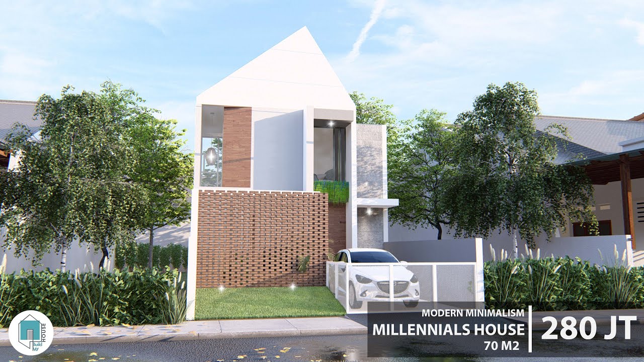 Desain Rumah Modern Minimalis - Millenial House di Lahan 6x10