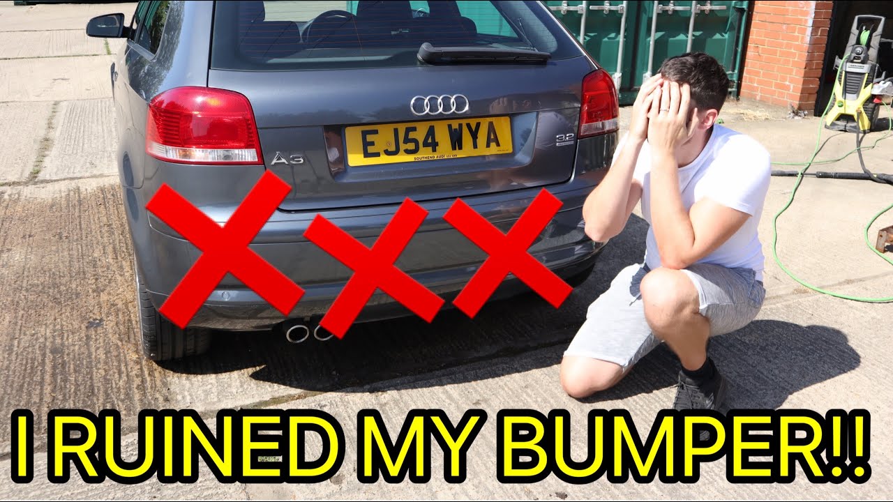 I TRIED TO REPAIR THE BUMPER MYSELF ON MY BARGAIN A3 3.2 V6