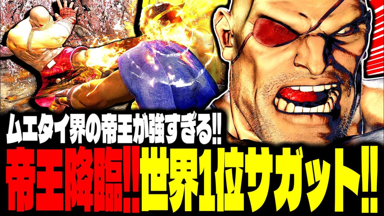 【SF6】世界1位サガット！覇道を歩む“ムエタイ界の帝王”が強すぎるｗｗｗ「Punk(CFN Good):サガット(Sagat)」【スト6】