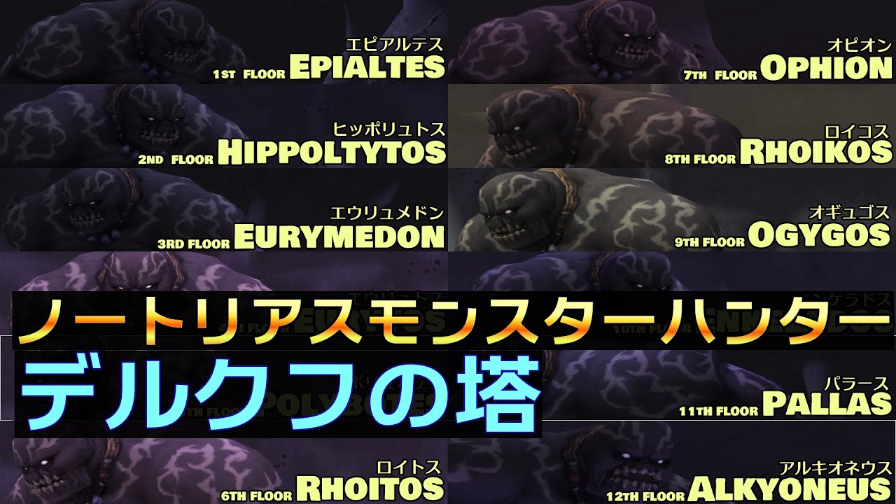 【FF11】ノートリアス・モンスターハンター#27【デルクフの塔】パラース・アルキオネウスなど17匹のNMを全部倒してきました