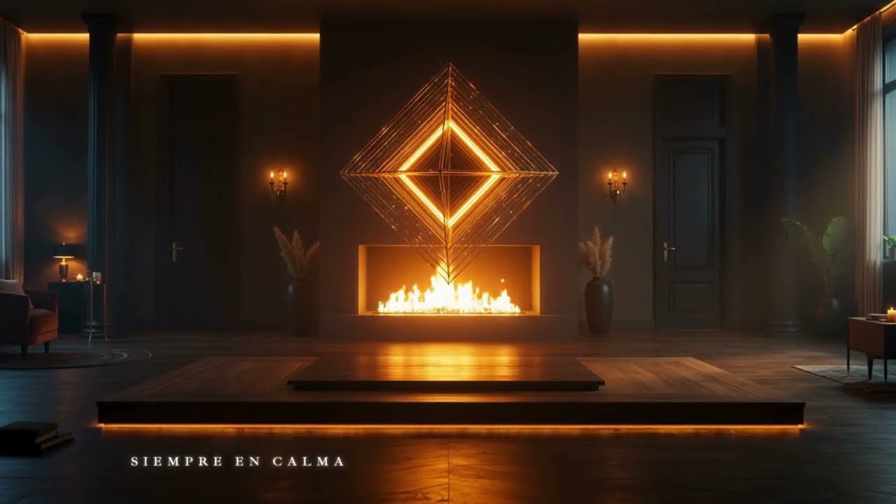 174Hz Fireplace Room- Música relajante, Meditación y Terapias de sonido. #ambienterelajante