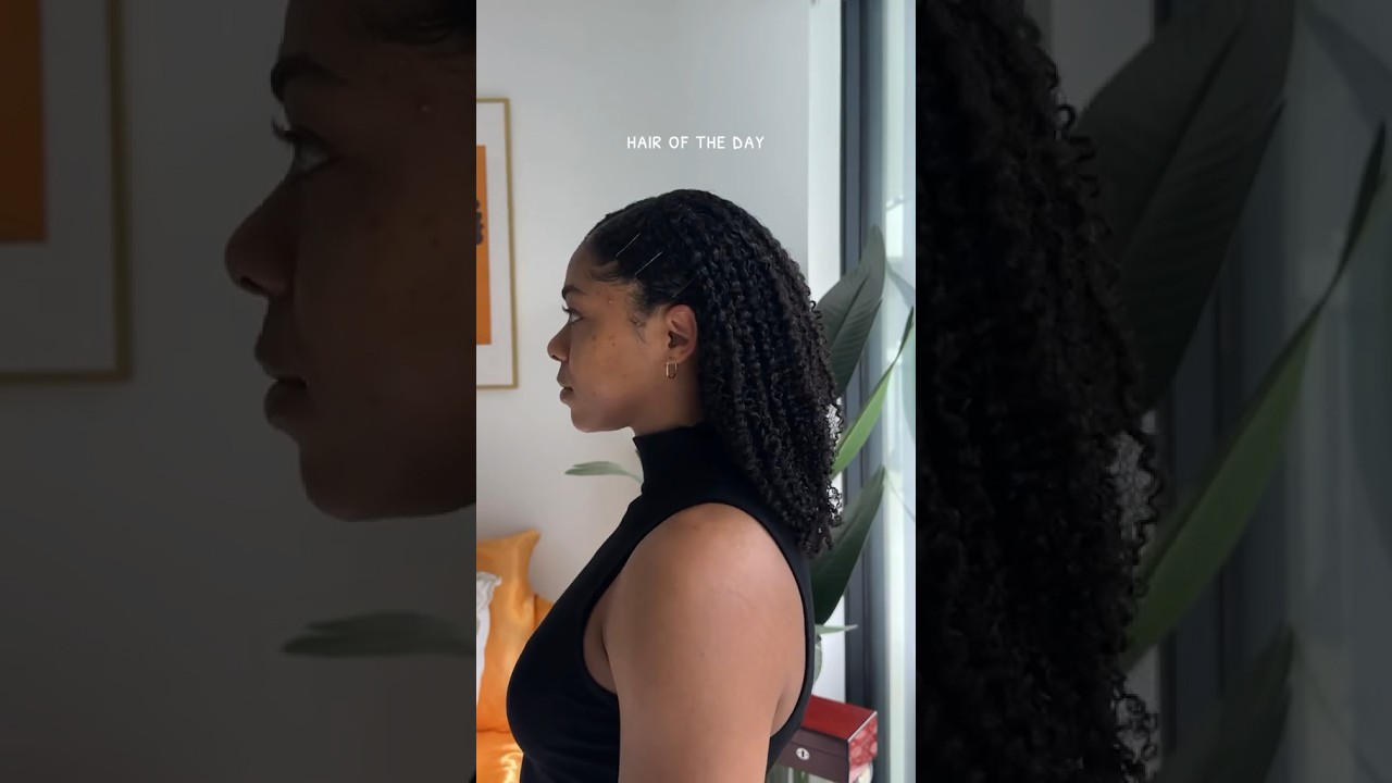 natural hairstyle of the day 💗 #naturalhair #coilyhair #hairoftheday