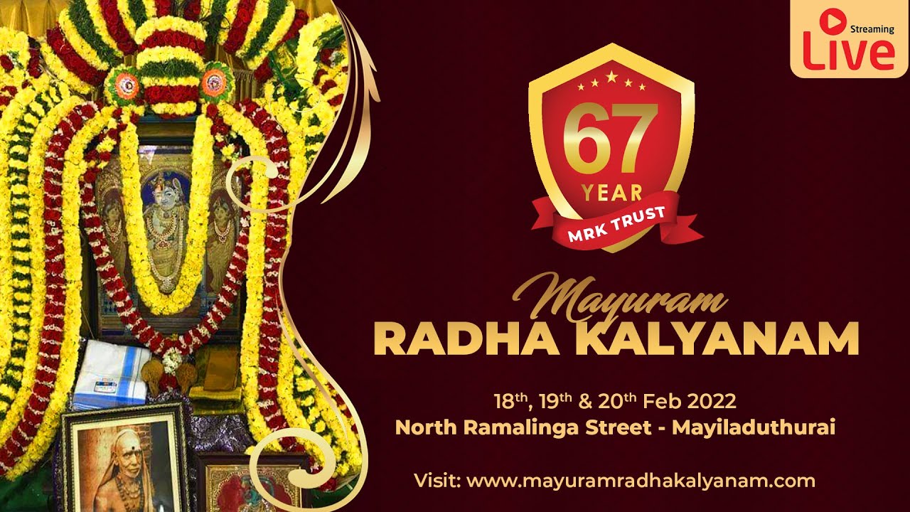 🔴LIVE: 67th Mayuram Radhakalyanam | Day 2 | Evening Session | 19Feb2022