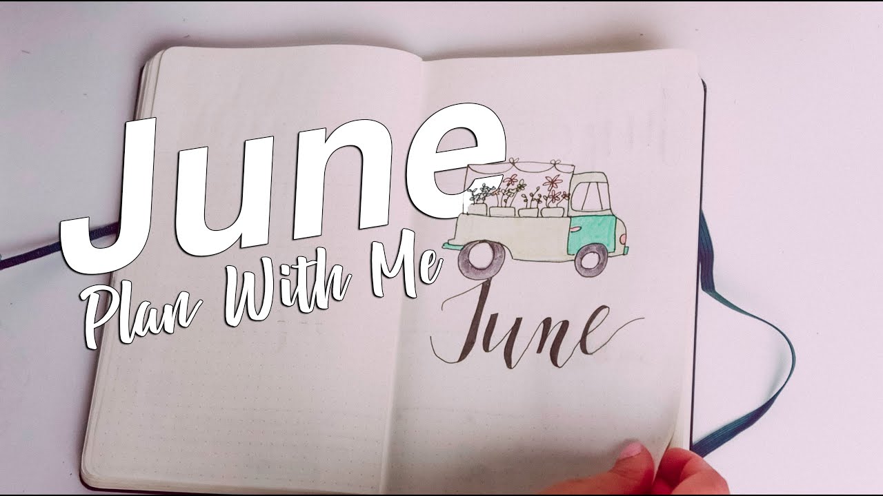 PLAN WITH ME: June 2020 Bullet Journal Set Up *timelapse* || huntermerck