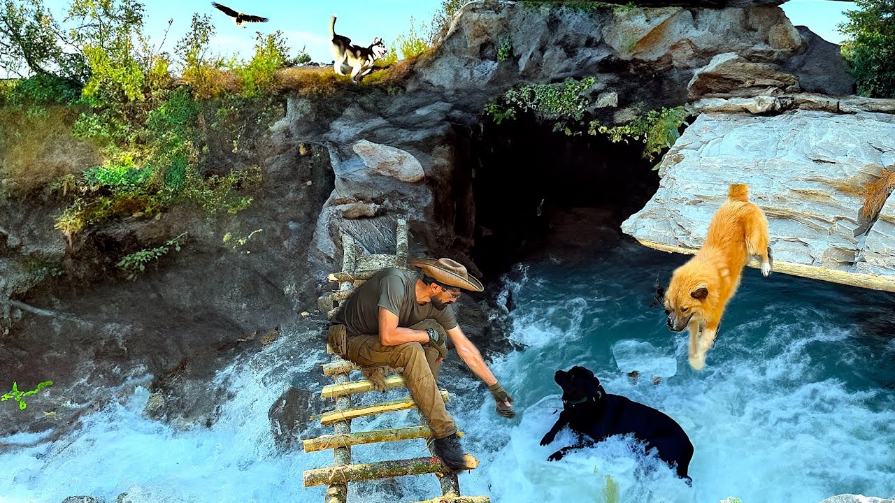 7 Days Solo Survival Camping | Wild Bushcraft Shelter | Natural Shower Under a Waterfall