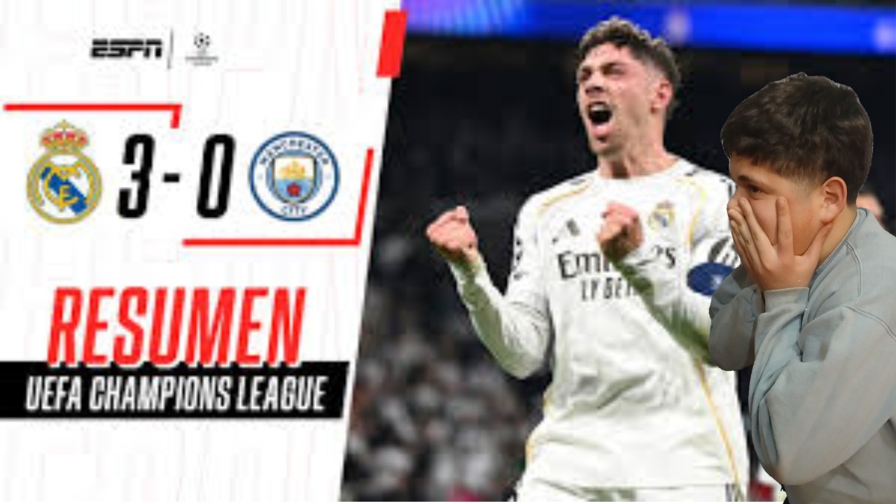 Reaccionando el partido del Real Madrid vs Manchester City octavos de final Champions League 2025/26