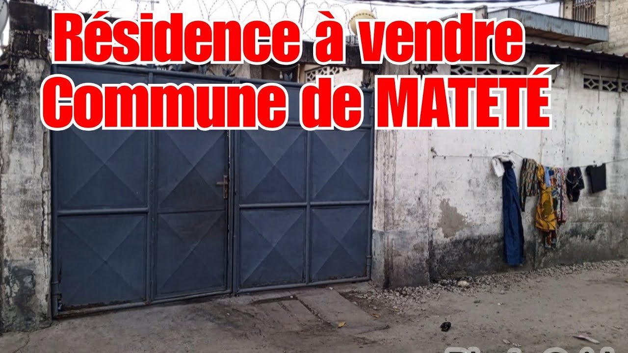 👉COMMUNE DE MATETE NON LOIN DU MACADAME AVEC UNE GRANDE MAISON DE 4 CHAMBRES,SALON,ETC...