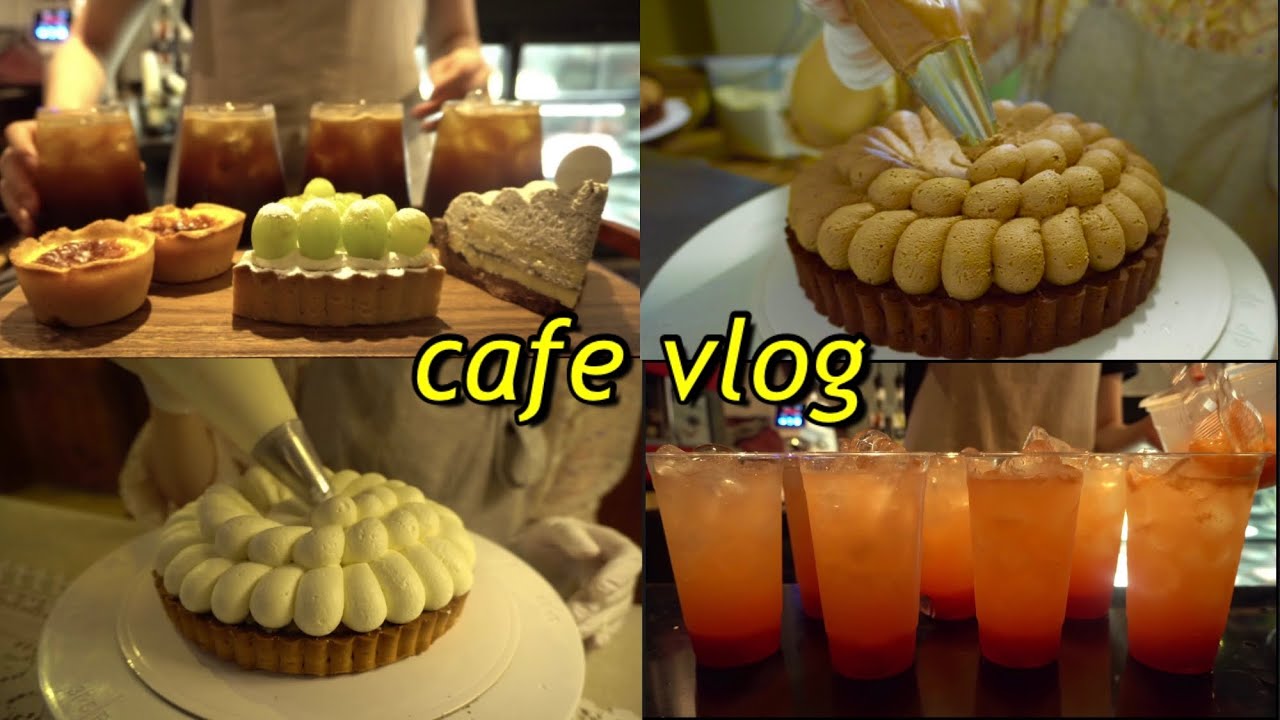 [Eng][cafe vlog] 크림짜기가 유독 많은 오늘의 카페브이로그🍰✨