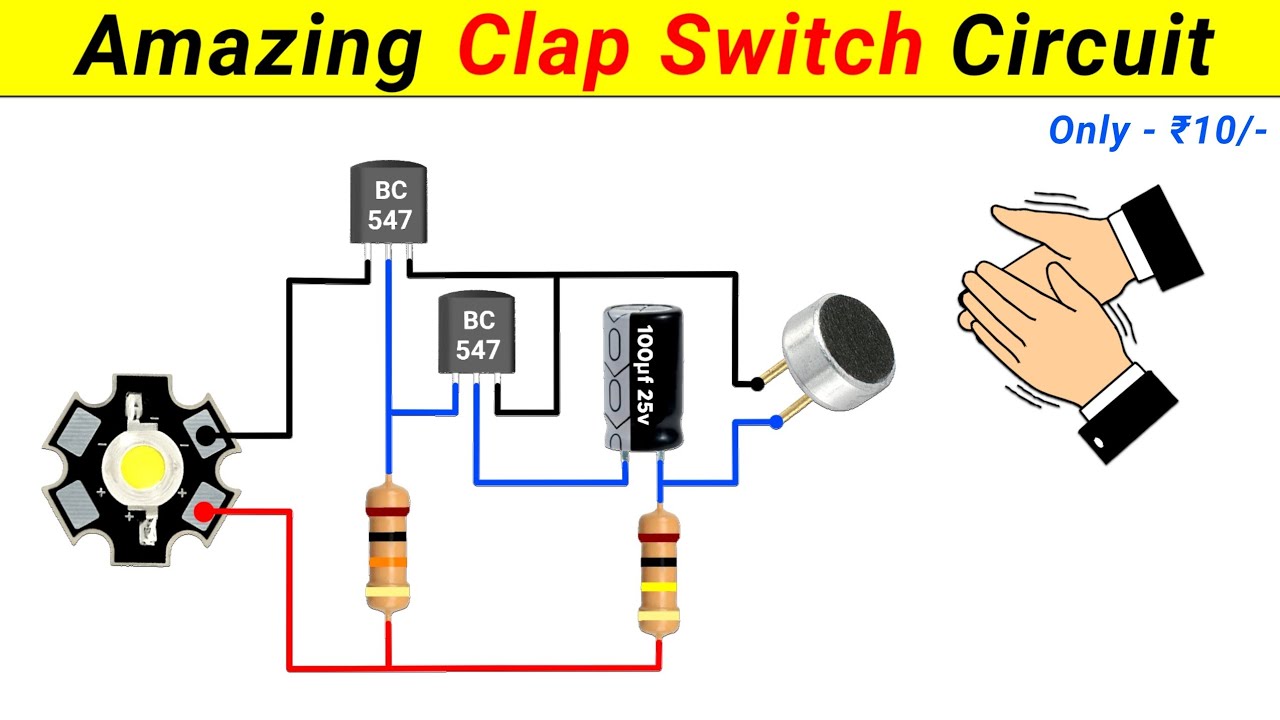How to make a Clap Switch at home || Clap Switch || Science Project || SKR Electronics Lab