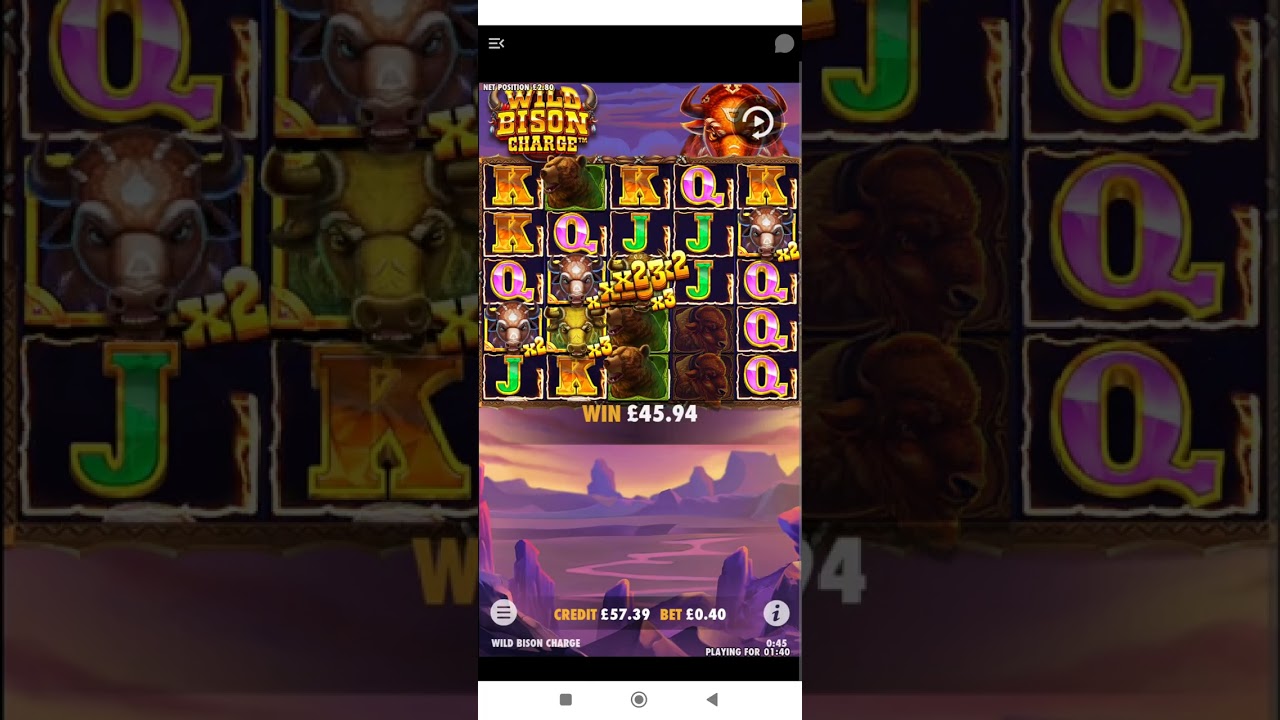 WILD BISON CHARGE BONUS PAYS GREAT WIN!!