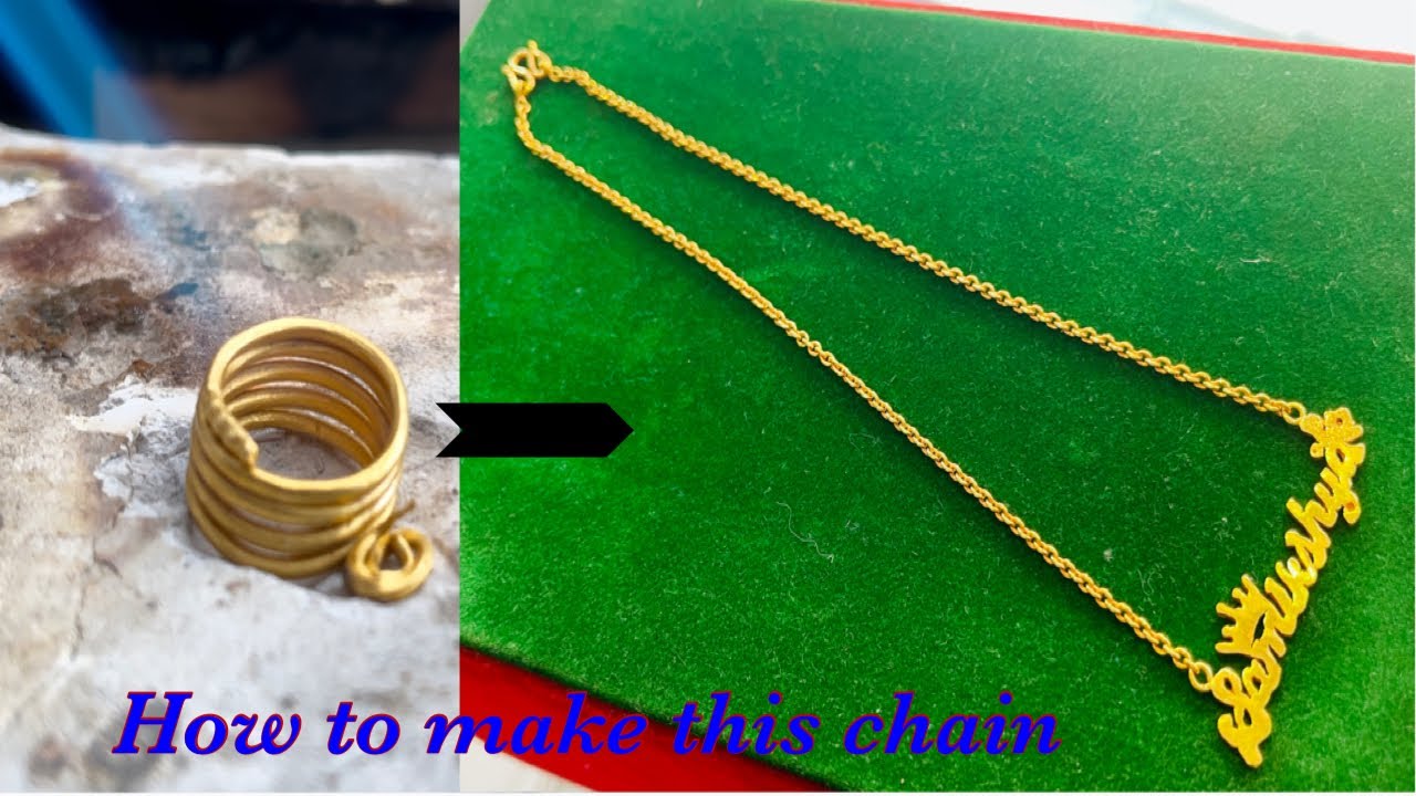 How gold nameplate chain is made | gold chain making | how to make wholesale gold chain