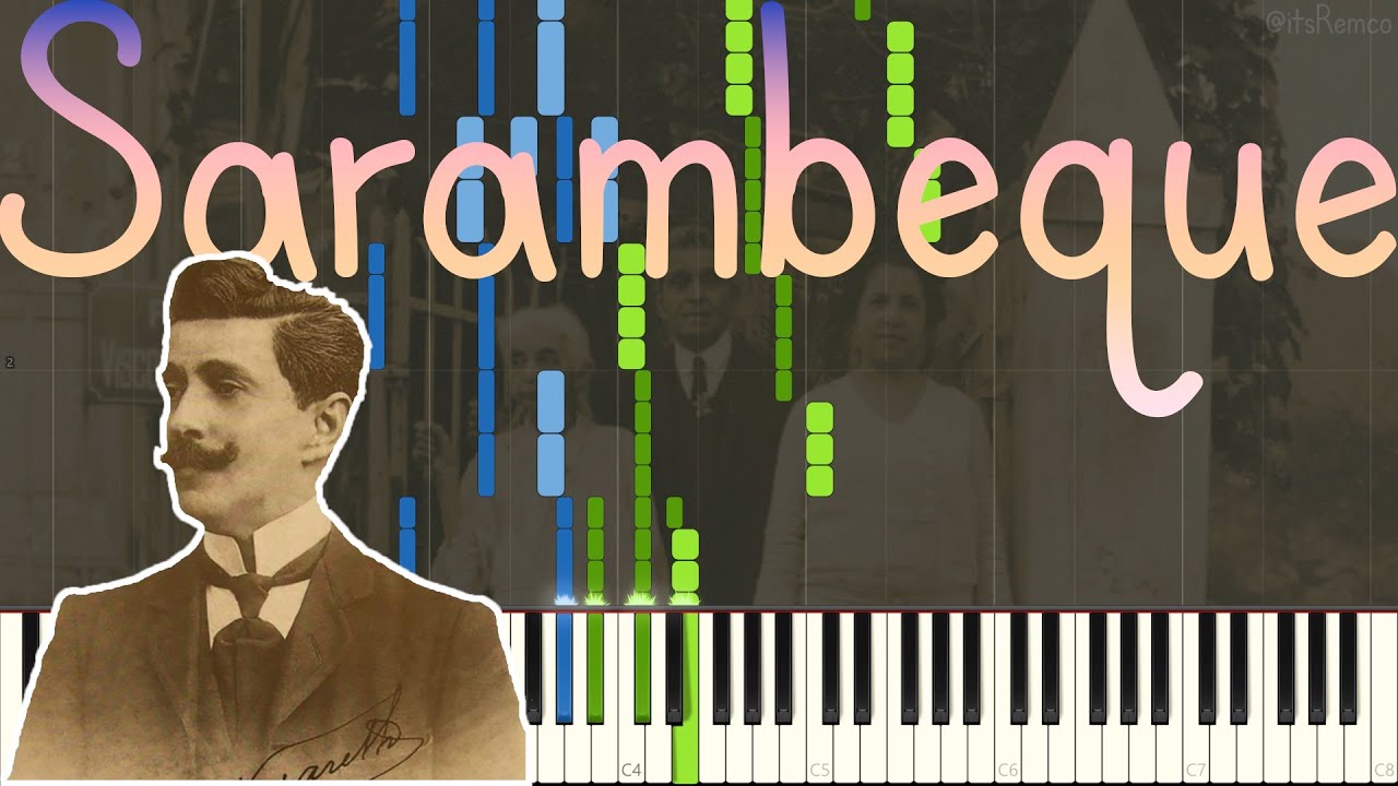 Ernesto Nazareth - Sarambeque 1916 (Brazilian Tango / Maxixe / Choro Piano Synthesia)