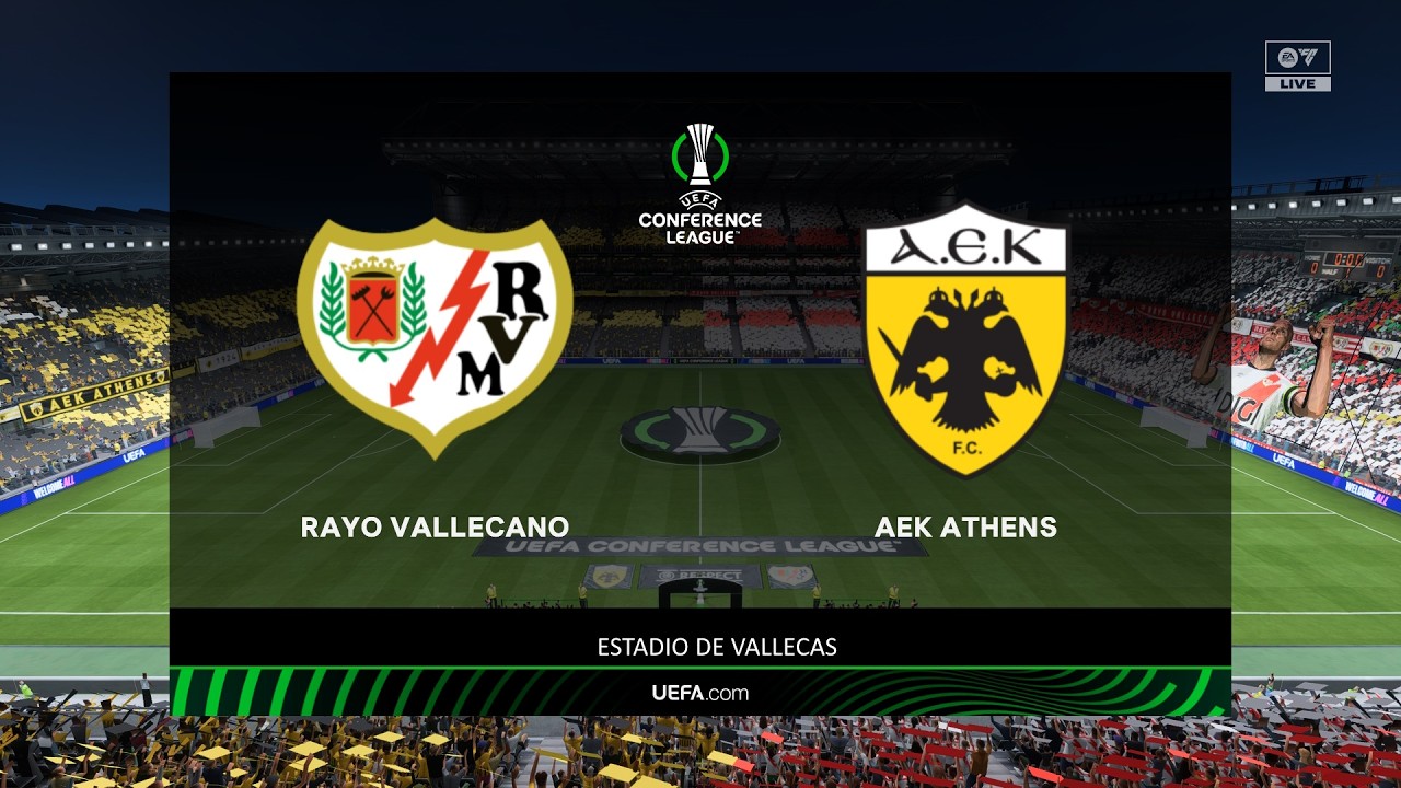 &laquo;Райо Вальекано&raquo; &mdash; АЕК Афины | Лига конференций УЕФА 2025/26 | eFootball