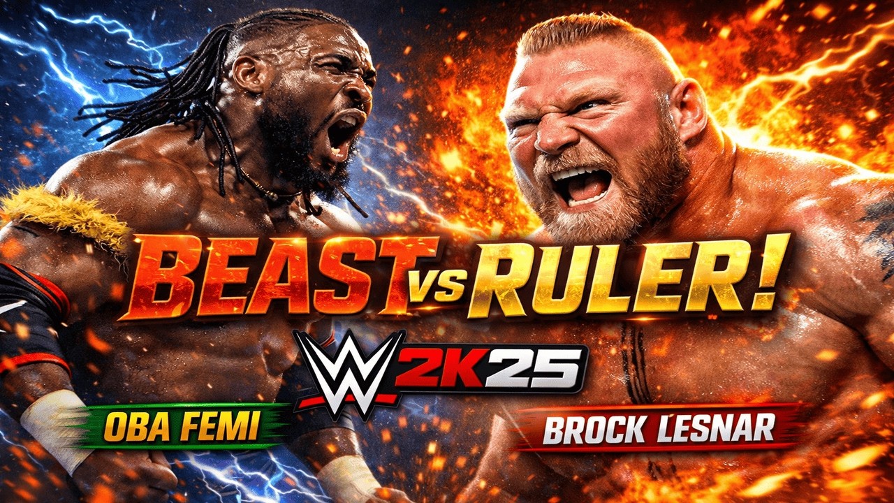 Brock Lesnar vs Oba Femi – SUPLEX CITY Meets DOMINATION! WWE 2K25