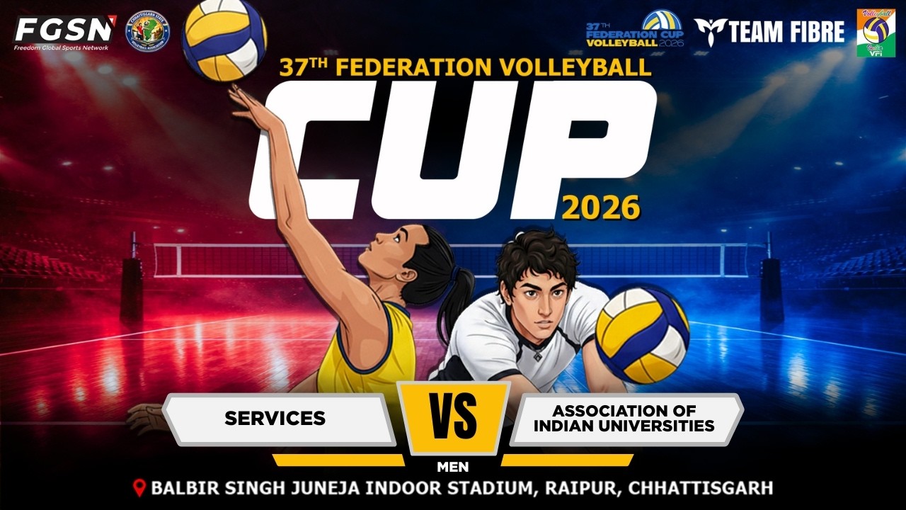 SERVICES VS ASSOCIATION OF INDIAN UNIVERSITIES || MENS || 37th FEDERATION VOLLEYBALL CUP 2026 ||