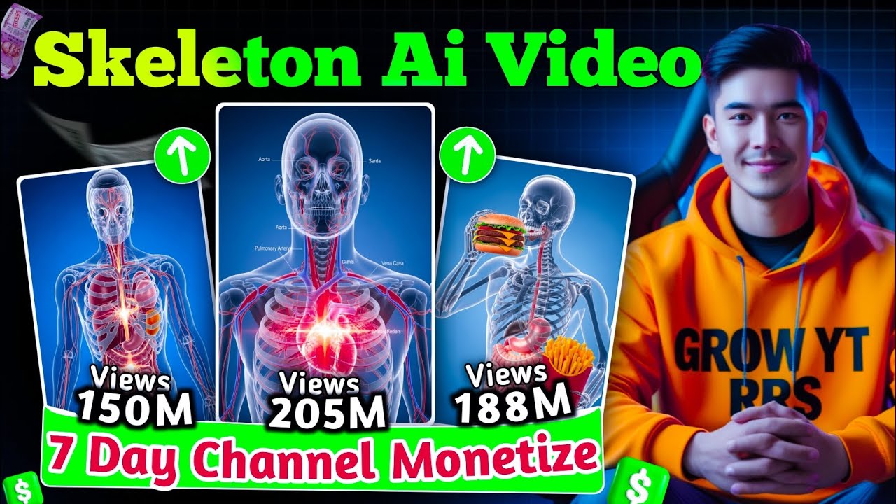 Viral Skeleton Video বানান Meta AI দিয়ে | Zaptix Style AI Video Tutorial