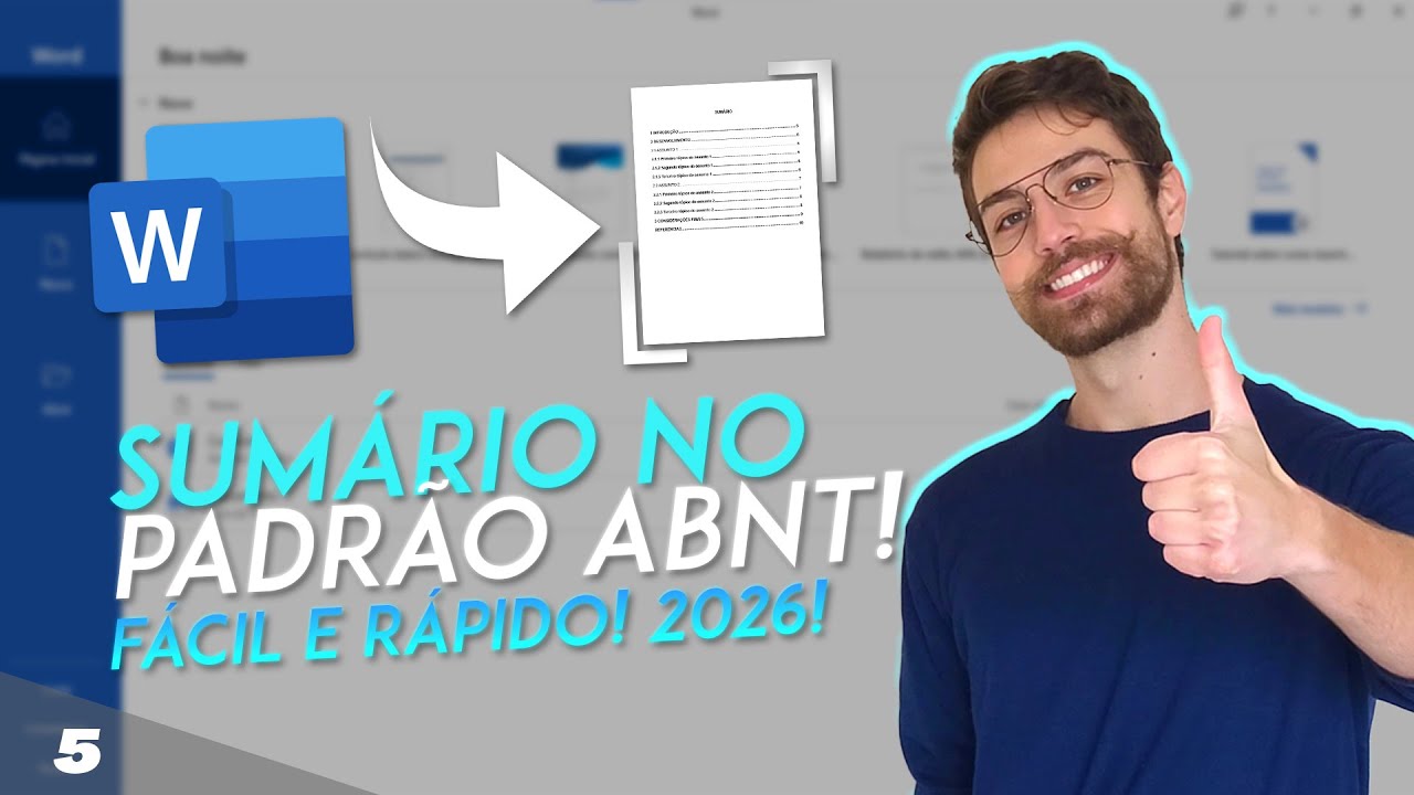COMO FAZER O SUM&Aacute;RIO ABNT! F&Aacute;CIL E R&Aacute;PIDO! 2026!