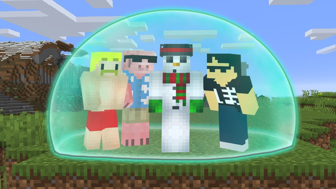 『バリアから出るとダメージを受ける』世界でエンドラ討伐！【マイクラ】