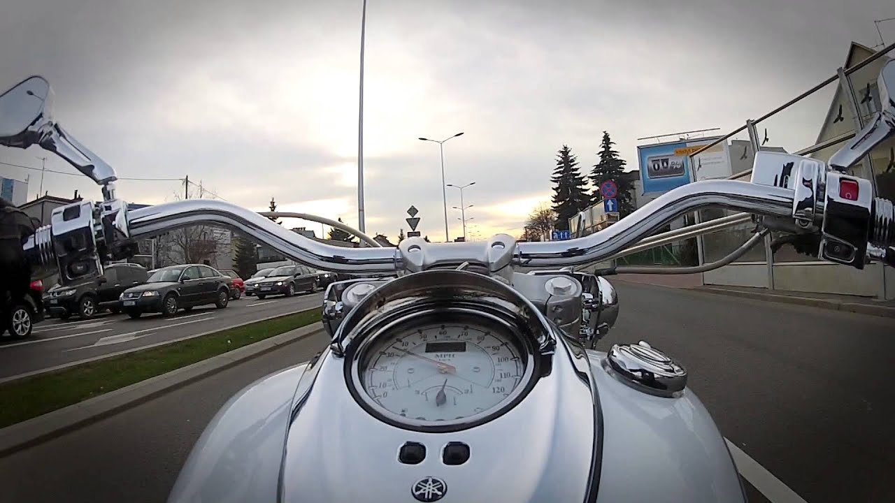 Yamaha Road Star 1700 short city trip GoPro 2 HD