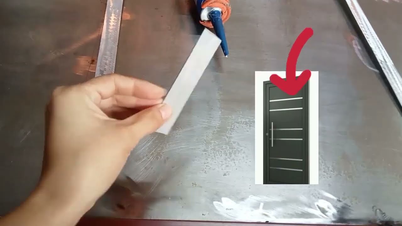 como pegar cintas de acero inoxidable en puertas de metal