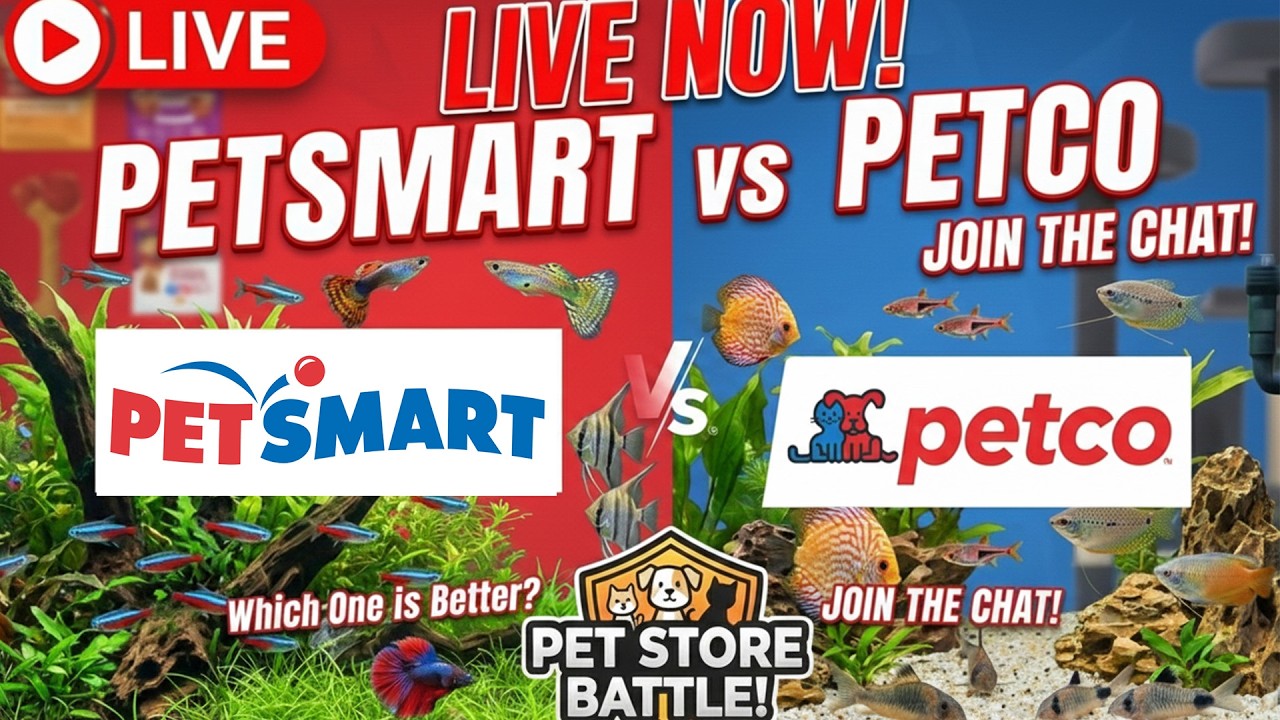 [LIVE]  Petsmart vs Petco: Which One is Better? Plus a Giveaway and Fish Q&A!