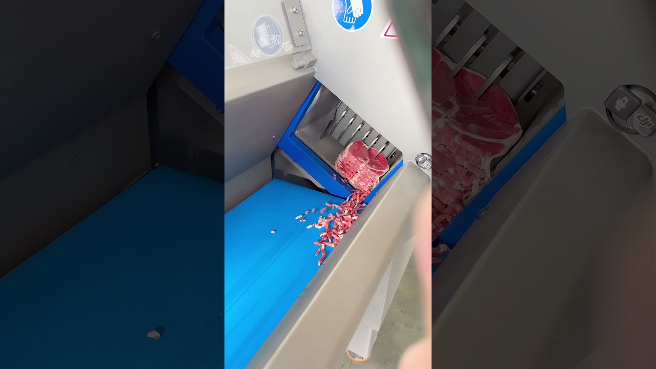 Frozen Meat Chop Machine.  #meatcuttingequipment #foodmachinery #butcher #restaurant