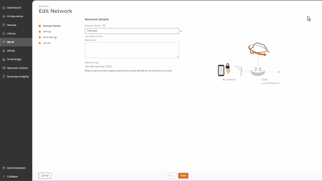 RUCKUS One: Modifying a Network Configuration