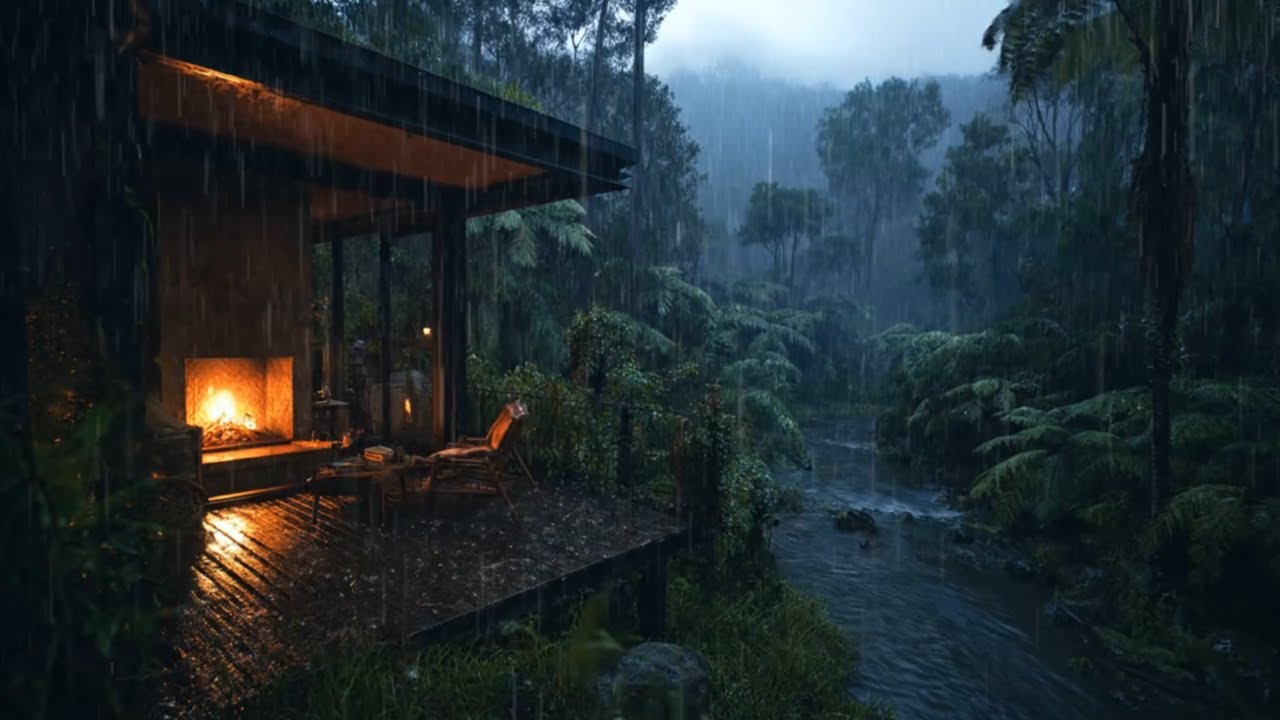 🔴 Heavy Rain and Thunder Sounds for Sleeping | Perfect Thunderstorm for Rest, Live