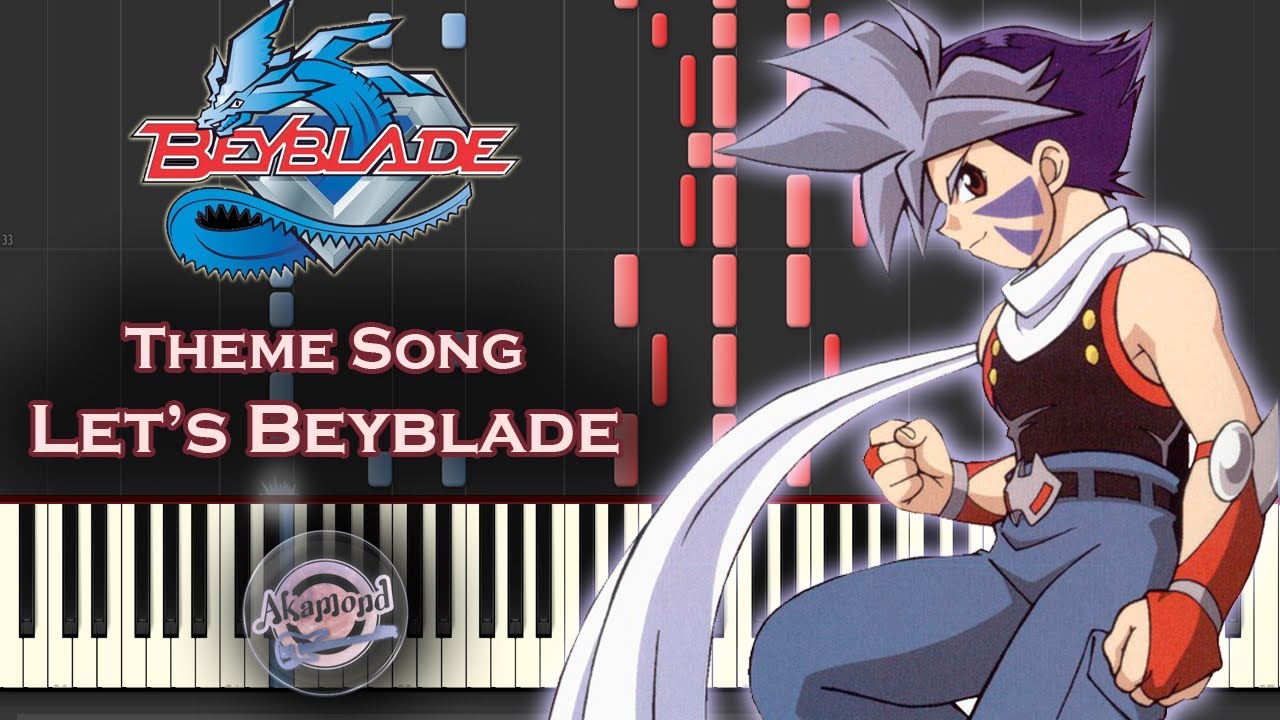 Beyblade Theme Song - Let's Beyblade - Synthesia Piano Cover / Tutorial