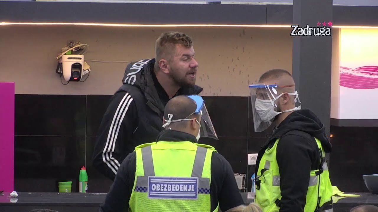 Zadruga 3 - Janjuš skočio na Davida i Đedovića, obezbeđenje i zadrugari ga umiruju - 15.5.2020.