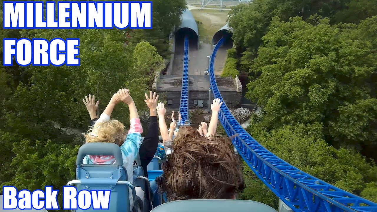 MILLENNIUM FORCE - Точка зрения заднего ряда - ВПЕРВЫЕ РЕАКЦИЯ с заднего ряда!