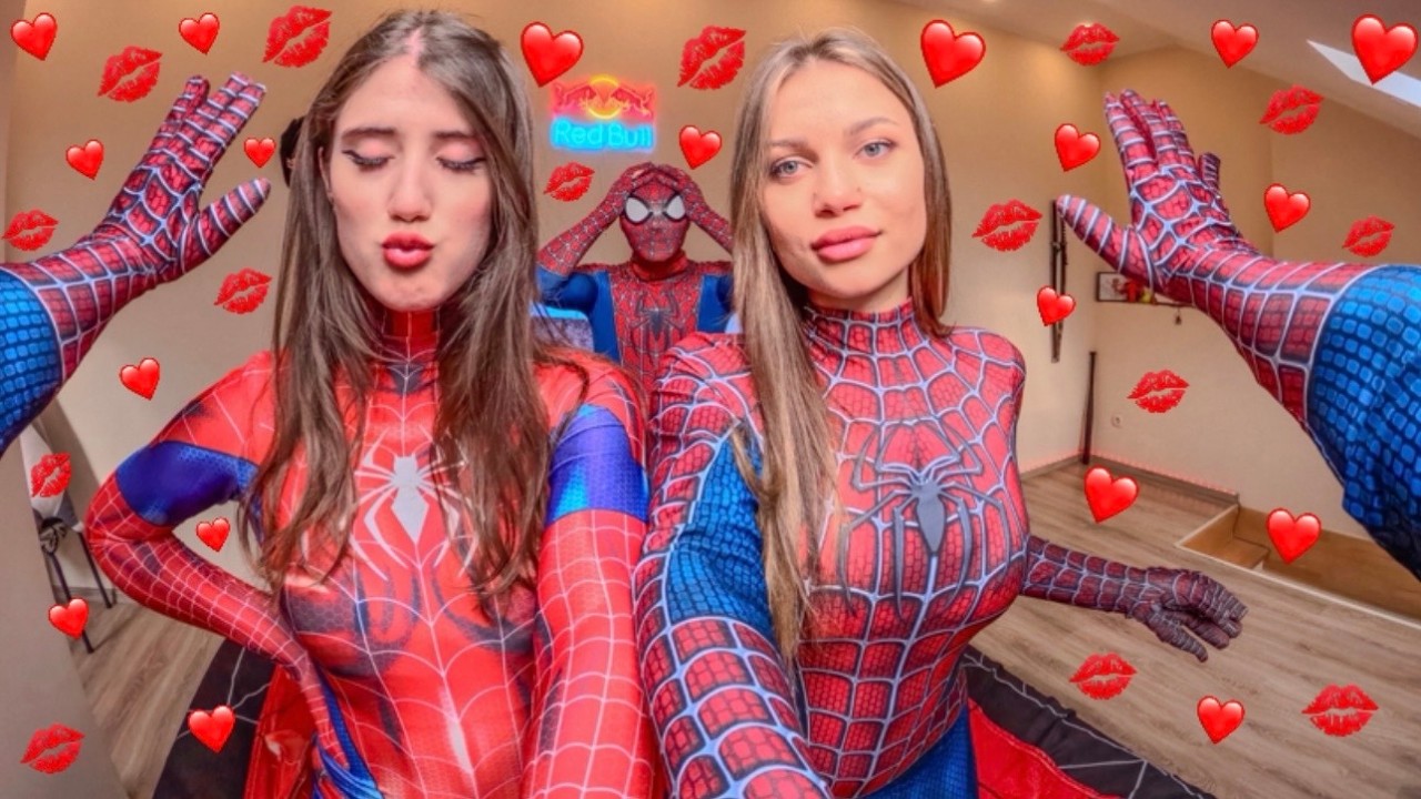 CRAZY NEIGHBOR SPIDER-GIRLS WON'T LEAVE TEAM SPIDER-MAN ALONE (Love Parkour POV)
