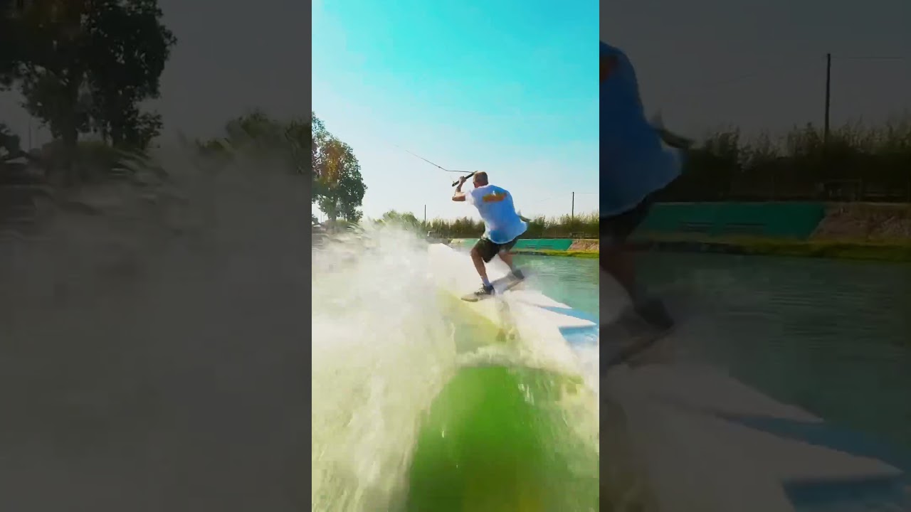 Wakeskating with drone at Verona cable park in Italy #wakeskating #fpvdrone #fpv #skate