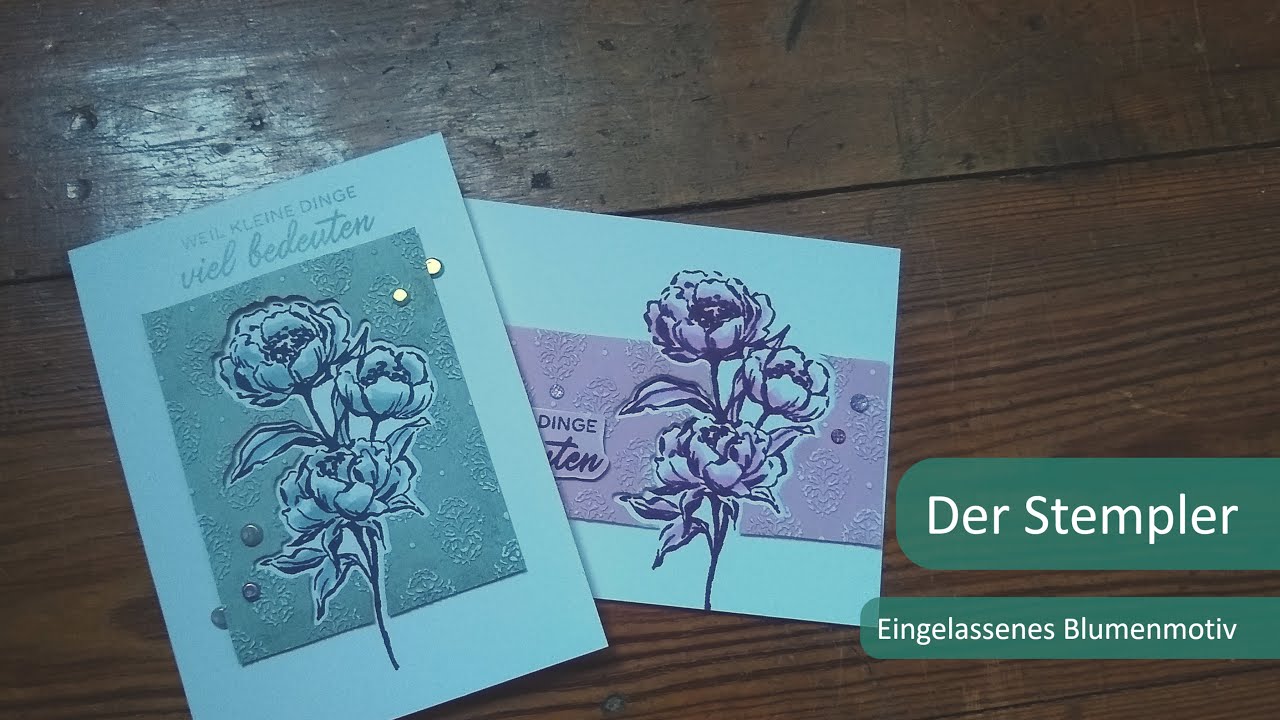 Eingelassenes Blumenmotiv feat. Galery Blooms | Der Stempler ~ Stampin Up!
