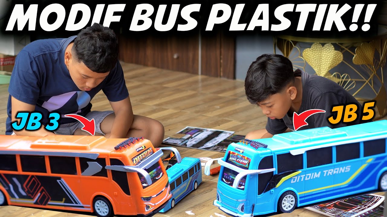 DITDIM MODIFIKASI BUS PLASTIK MAINAN, DISULAP JADI BUS JB3 DAN JB5..