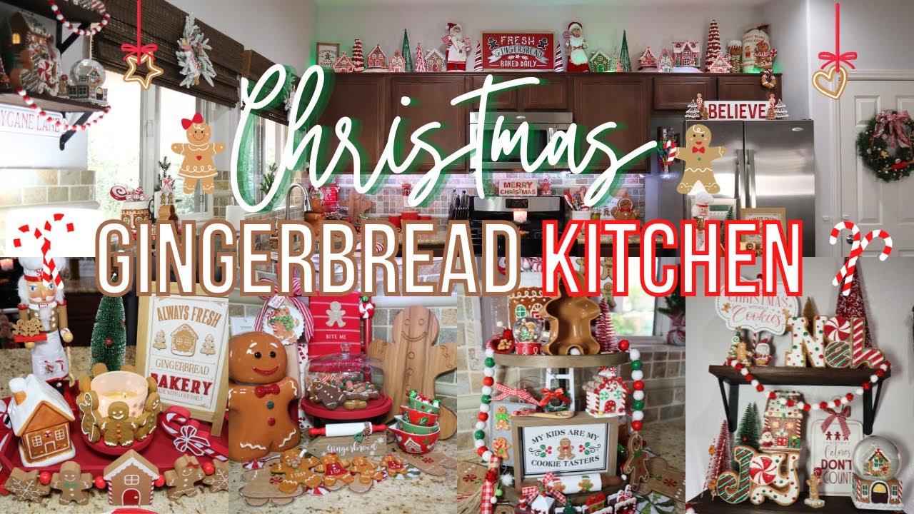 🎄Christmas 2023 Gingerbread Kitchen Decorate With Me | Festive & Adorable Gingerbread Kitchen  ❤️💚