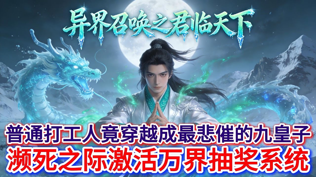 《异界召唤之君临天下》普通打工人姬天云一觉醒来，竟穿越成大夏皇朝最悲催的九皇子 —— 母妃早逝、不受皇宠，刚离皇宫就遭人投毒，濒死之际激活万界抽奖系统！#玄幻 #穿越 #系统