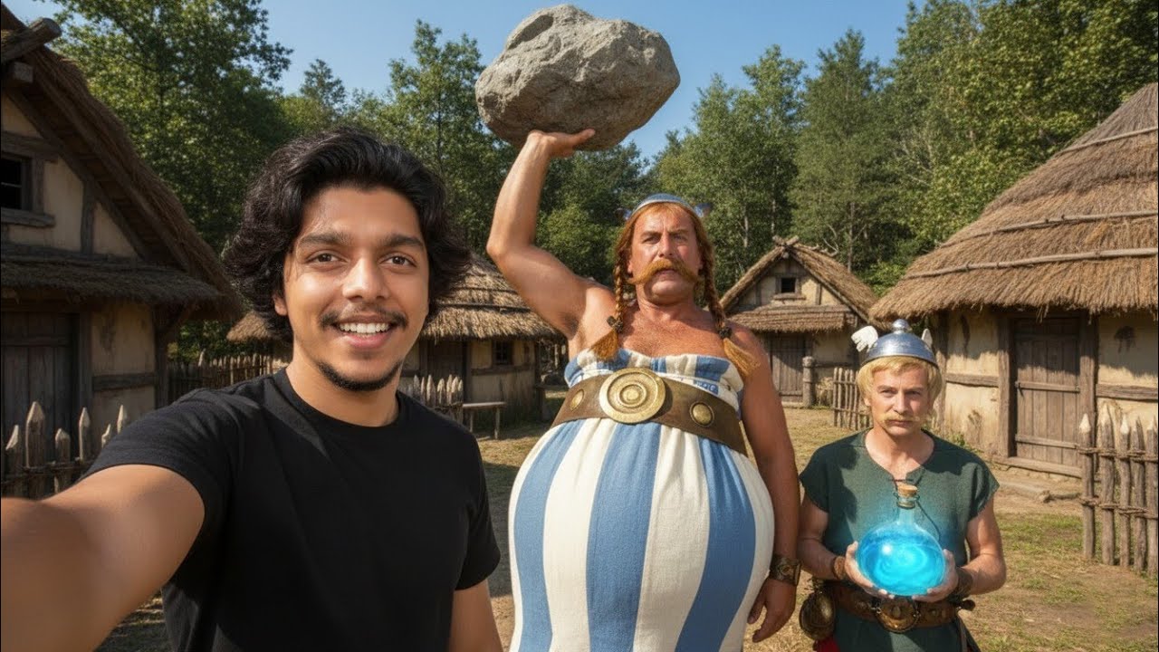 මම පප්පා ගමට ගියා | soora pappa ai generated realistic vlog | asterix and obelix  ai vlog