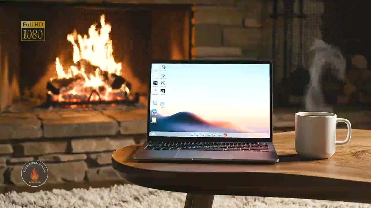 Full HD Cozy Cabin in Winter ❄️ | Fireplace Warmth & Gentle Snowfall – 10 Hour Sleep Aid