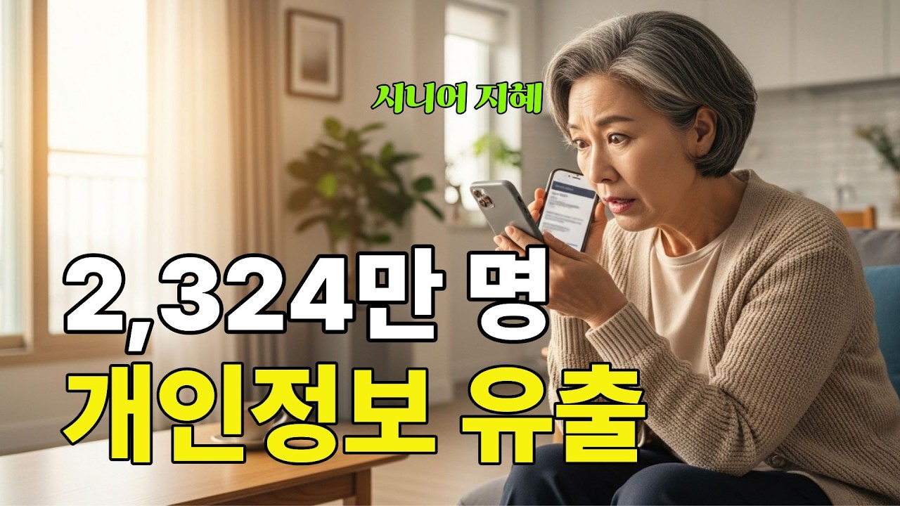 2,324만 명 개인정보 유출! 60대도 쉽게 따라하는 내 정보 지키는 4가지 방법