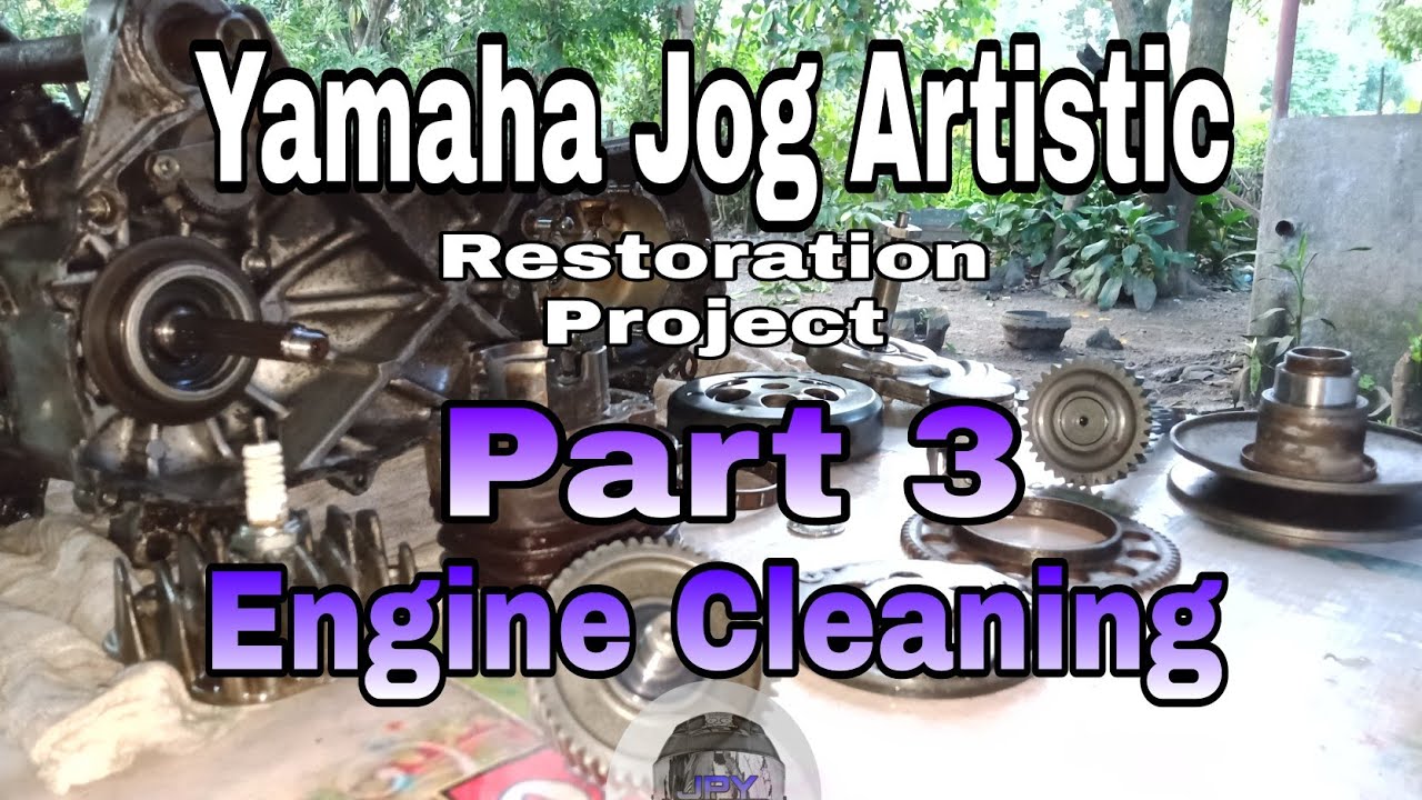 Part 3 | Yamaha Jog Artistic Partial Restoration Project | Engine  Parts Cleaning
