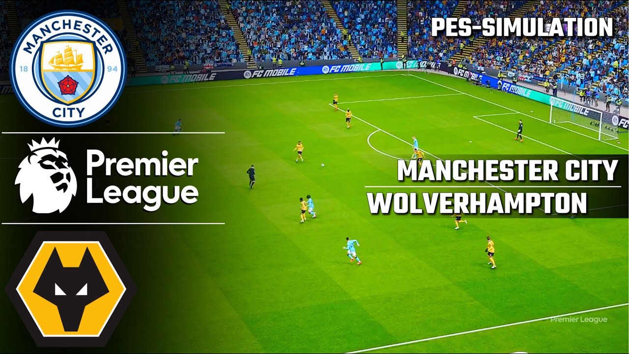 Manchester City vs Wolves - English Premier League 2025 || PES 21 Simulation