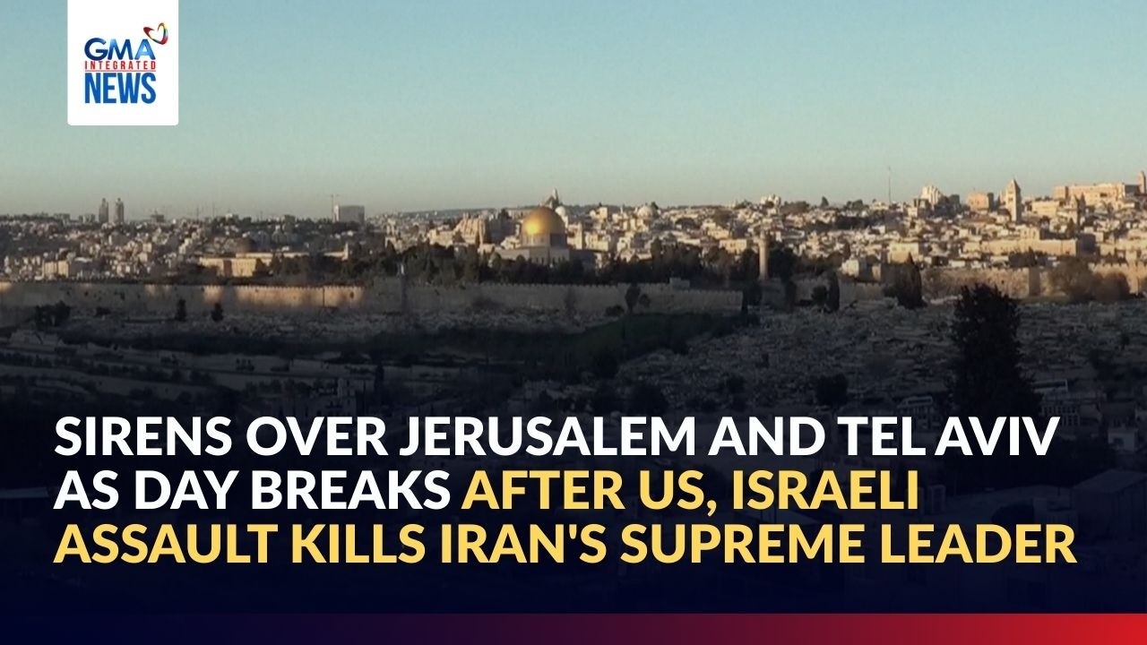 Sirens over Jerusalem and Tel Aviv as day breaks after US, Israeli assault... | GMA Integrated News
