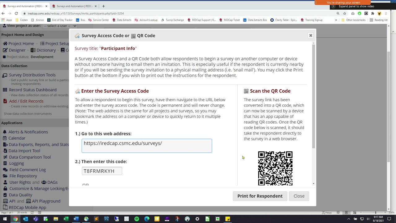 REDCap Tutorial - Surveys and Automation (8/23/21)