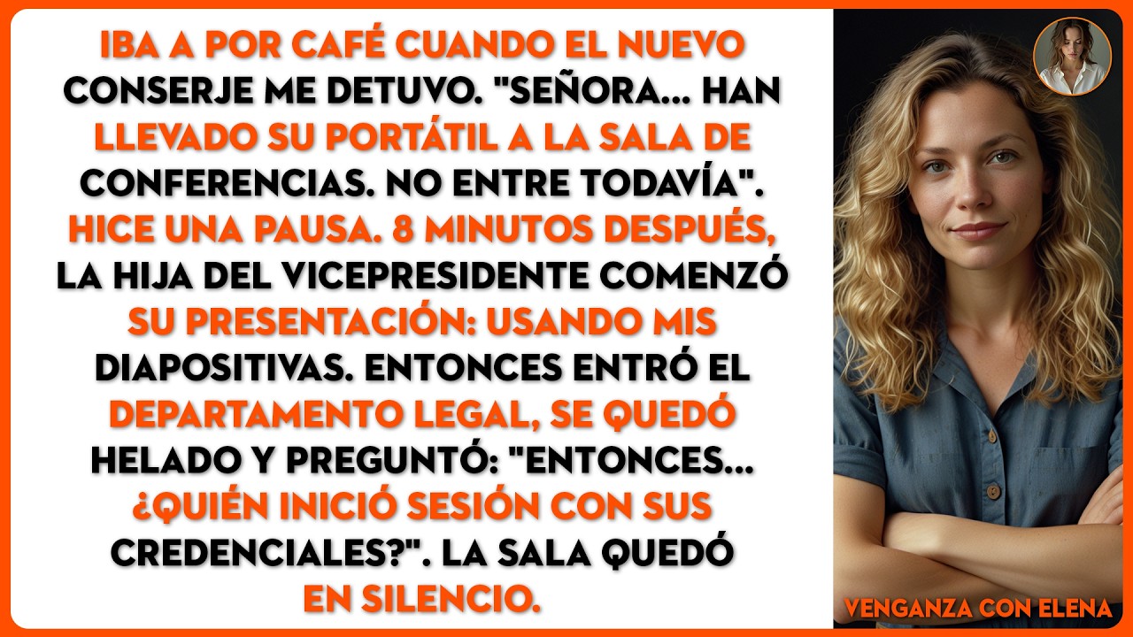 Me robó mis diapositivas delante del departamento legal, luego el conserje me advirtió demasiado...