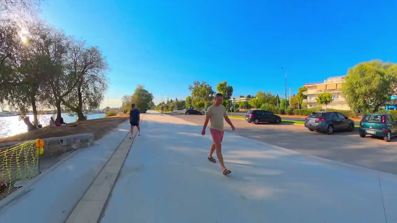 Electric Scooter Ride Vouliagmeni 🌊  Coastal Drive on Leof. Konnou Karamanli 4K