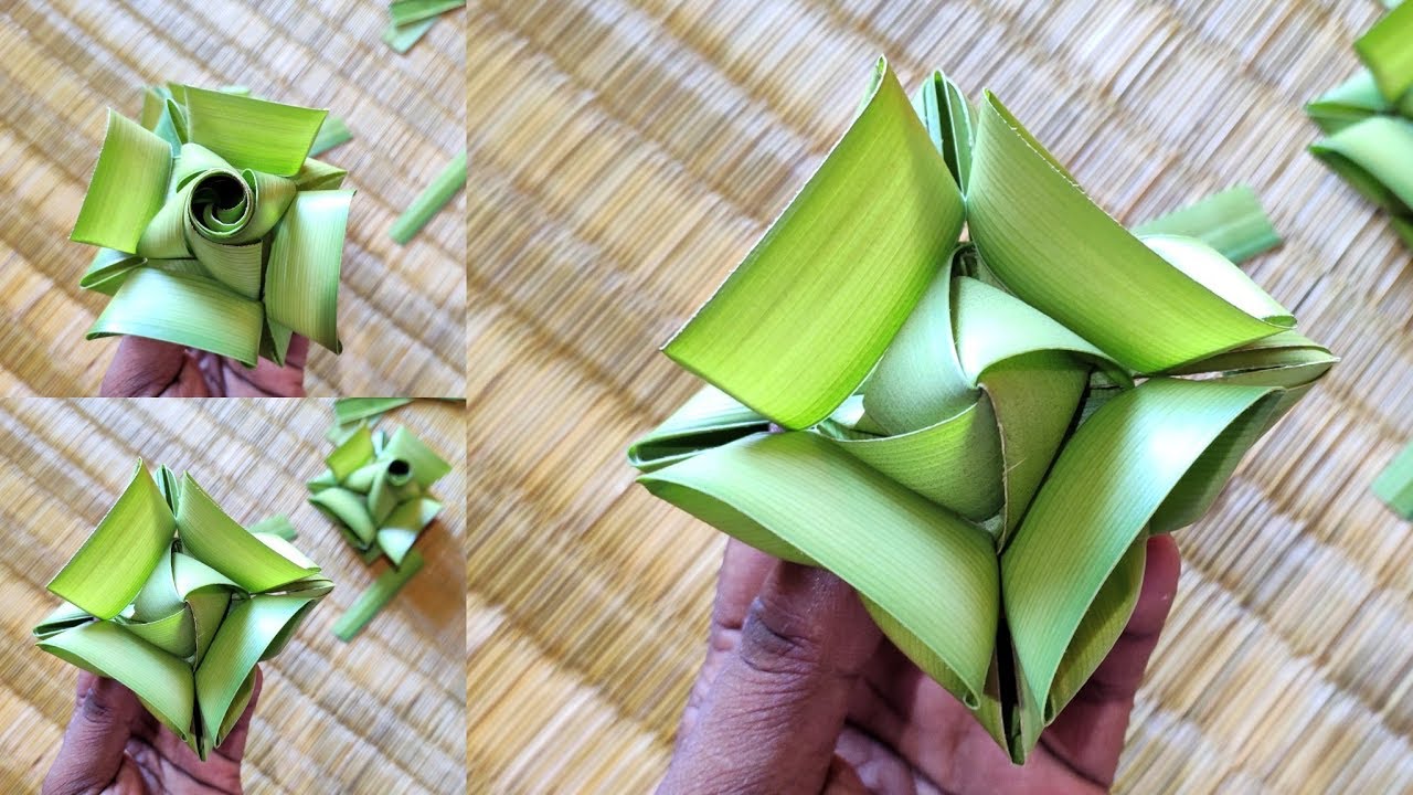 How to make a beautiful palm flower(coconut leaf)