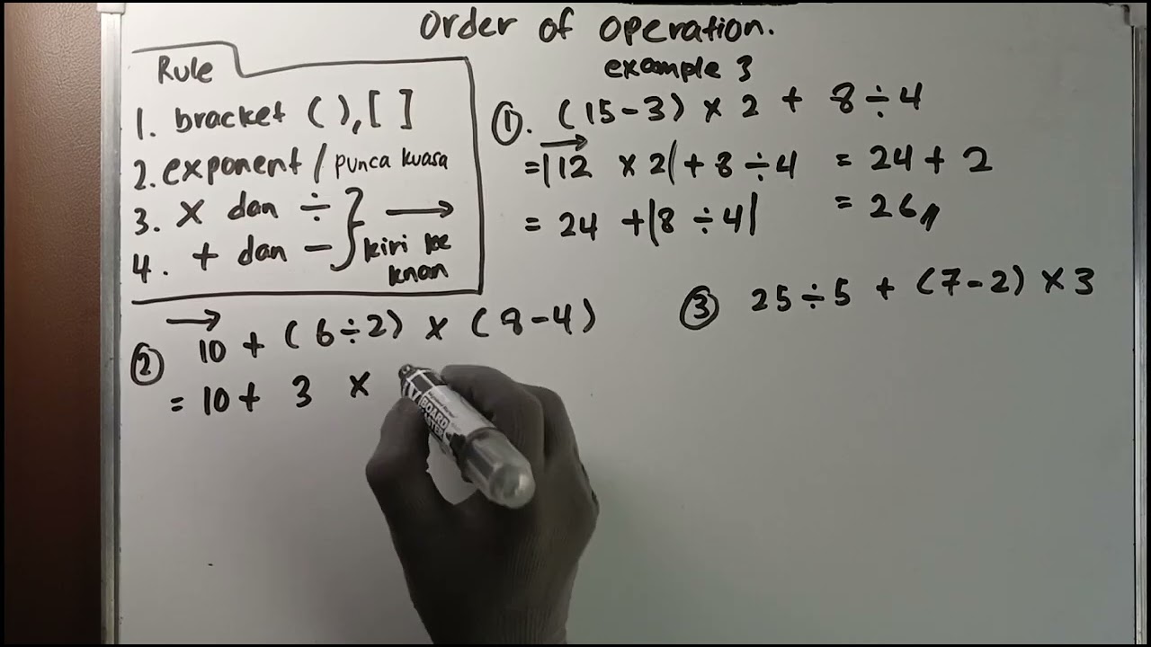 Basic matematik: order of operation contoh 3