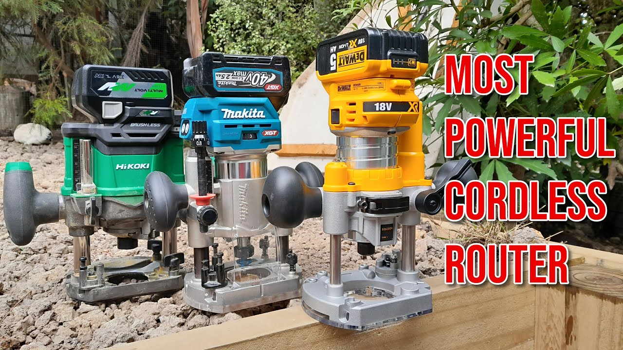 Who Makes the Most Powerful Cordless Router? DeWalt 18v VS HiKOKI 36v VS Makita 40v